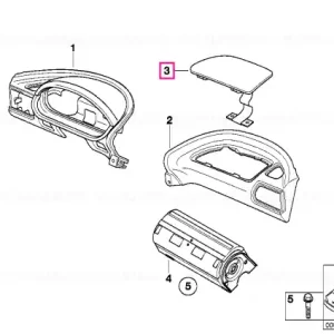 Transport gratuit Capac panou instrumente piele BEIGE - BMW