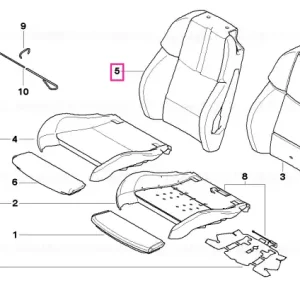 Reducere extra Capac spătar piele FUCHSROT - BMW