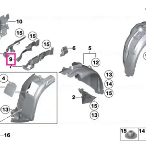Reducere extra Protecție motor față spate stâng - BMW