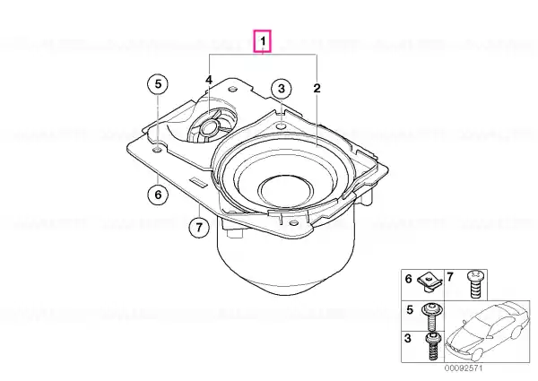 Cumpără acum Carcasă difuzor dreapta HIFI-SYSTEM - BMW