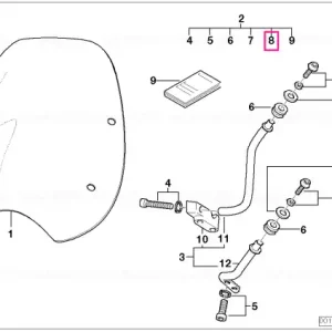 Livrare expres Piese montare parbriz superior - BMW Motorrad