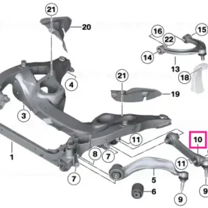 Brat inferior stânga cu montaj cauciuc - BMW Livrare rapidă