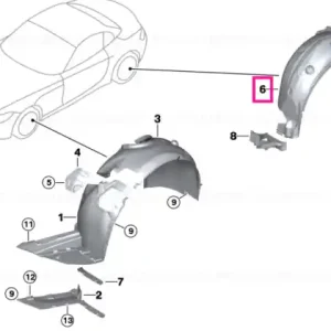 Capac carcasă roată spate stânga - BMW Plată sigură