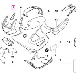 Preferatul clienților Capac interior dreapta GRAPHIT-MET. - BMW Motorrad