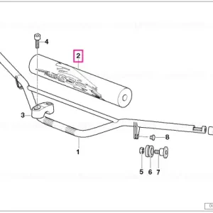Plată securizată Capac bară pedalieră negru-alb-albastru - BMW Motorrad