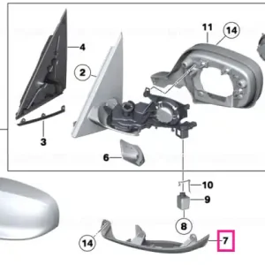 Set capace carcasa jos GLANZSCHWARZ - BMW Promoție