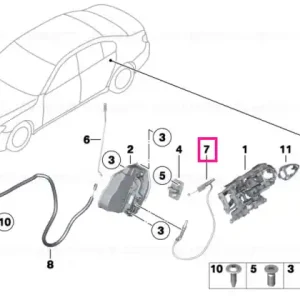Comandă acum Cablu Bowden mâner ușă exterior - BMW