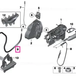 Cablu Bowden deschizător ușă față - BMW Plată securizată