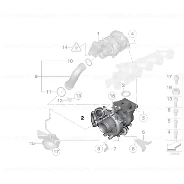 Reducere de preț Turbina BMW Seria 5 F07, F10, F11; Seria 7 F01; X5 E70; X6 E71 - 35d, 35dX, 40d, 40dX