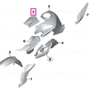 Cel mai bun preț Capac baterie - LIGHT-GREY - BMW Motorrad