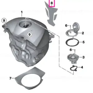 Protecție rezervor negru - BMW Motorrad Ofertă specială