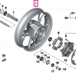 Roata pista argintie 3,5X17 - BMW Motorrad Cel mai bun preț