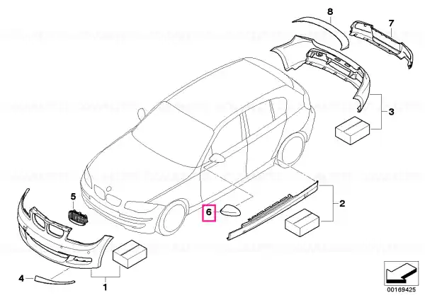 Cumpără online Carcasa oglinda exterioara Carbon dreapta - BMW