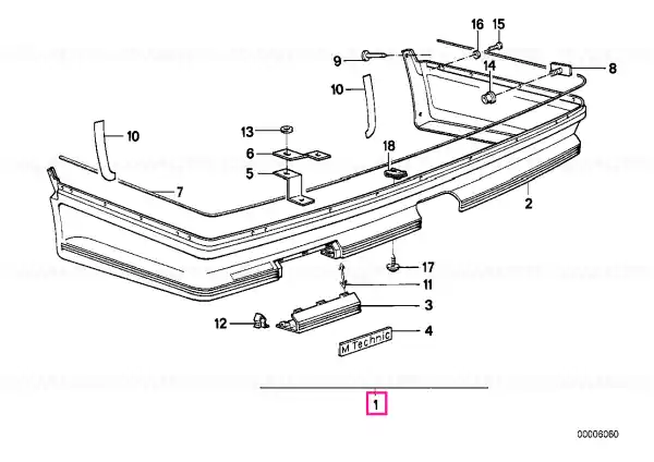 Reducere de preț Set instalare spoiler spate M TECHNIC - BMW