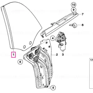 Cel mai bun preț Geamă laterală spate stânga - BMW - Mini