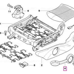 Pârghie ajustare înălțime scaun CARBON CARBON BLACK - BMW - Mini Ieftin