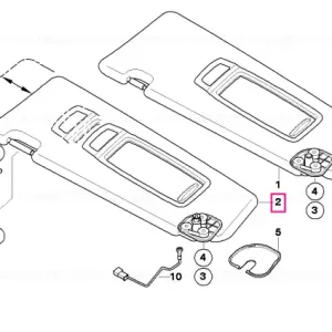 Reducere Lampa make-up viziera stanga, GREIGE - BMW