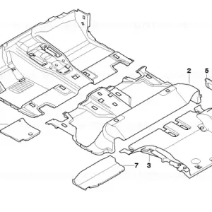Chilipir Insert spuma podea fata stanga - BMW