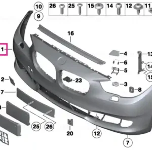 Capac trim bara fata aprimat - BMW Comandă acum