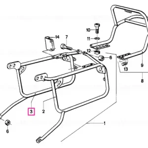 Reducere extra Suport carcasă dreapta VERCHROMT - BMW Motorrad