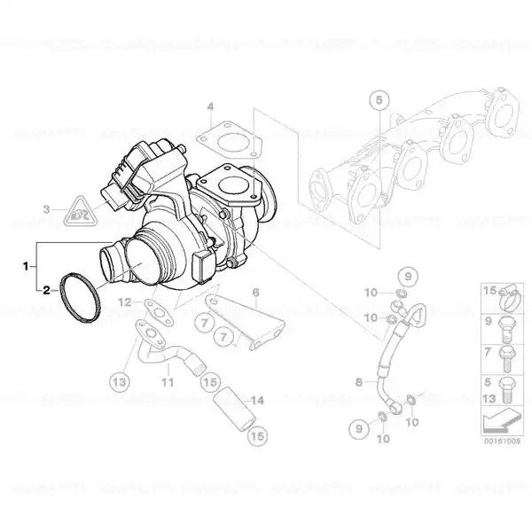 Cel mai vândut Turbina BMW Seria 1 E81, E82, E87, E88; Seria 3 E90, E91, E92, E93; Seria 5 E60, E61; X3 E83 - 20d