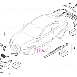Carcasă oglindă dreapta M PERFORMANCE - BMW Nu rata