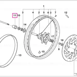 Cel mai vândut Distanţier-bucşă exterior ZNS3 - BMW Motorrad