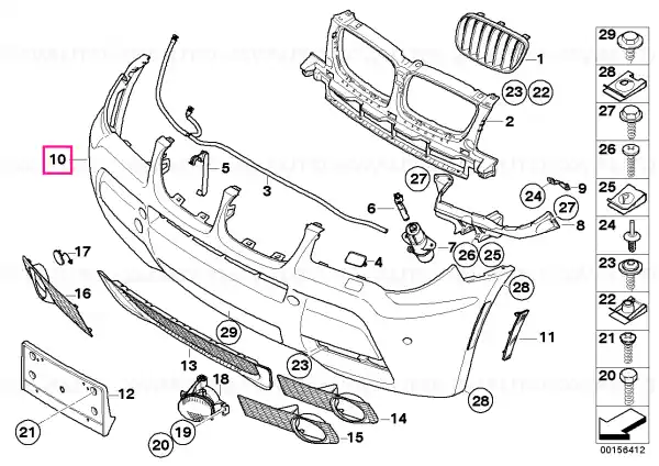 Reducere extra Capac trim bara fata aprimat - BMW