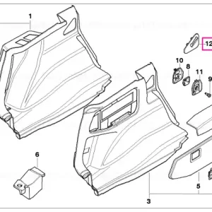 Capac clips tetiera stanga SCHWARZ - BMW Discount