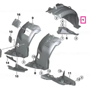 Capac compartiment roata fata stanga - BMW Ultima șansă