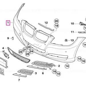 Capac trim bara fata aprimat SRA - BMW Bestseller