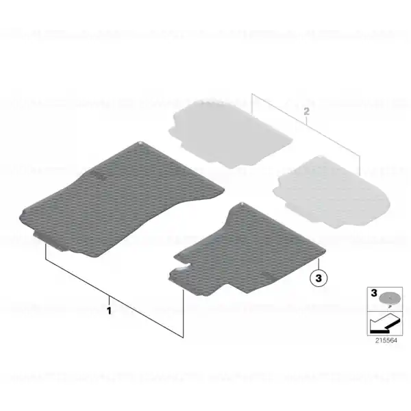 Transport gratuit Set covorase fata - "All-Weather" - Beige - BMW Seria 5 F10; F10 LCI; F11; F11 LCI; Seria 6 F06