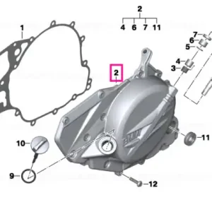 Noutate Capac carcasă motor argintiu stâng - BMW Motorrad