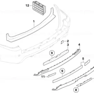 Trailer coupling flap, prime-coated BMW X3 E83 LCI Preț mic