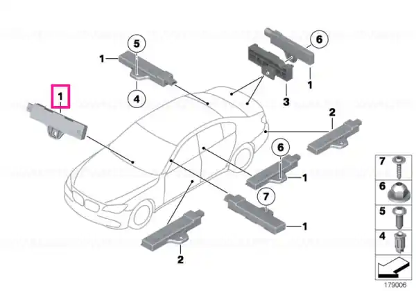 Reducere extra Antenă interior acces comoditate - BMW
