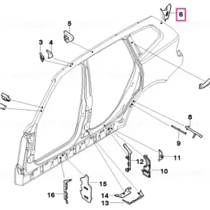 Reducere specială Parte modelată coloană D dreapta - BMW