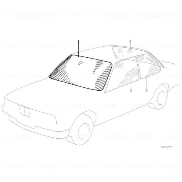 Retur ușor Parbriz tenta verde cu parasolar verde BMW Seria 3 E30