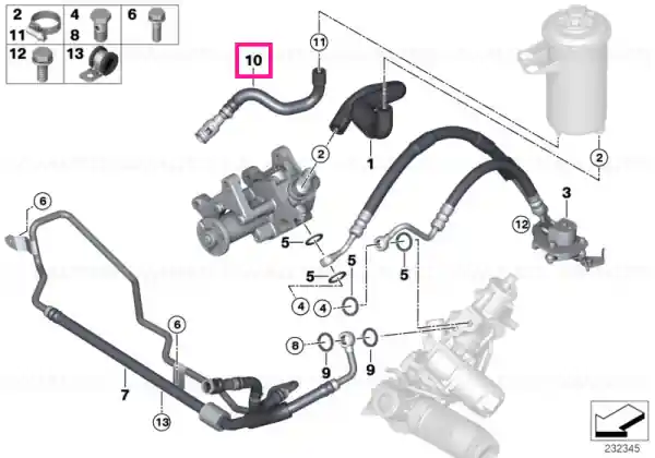 Retur gratuit Linie intoarcere radiator - BMW