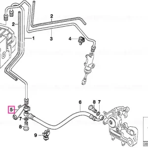Suport teava frana spate - BMW Motorrad Retur ușor