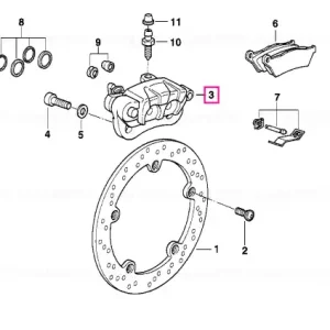 Disponibil imediat Etrier frână spate D=26/28MM - BMW Motorrad