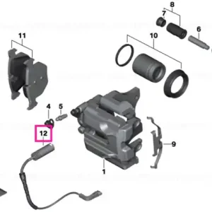 Reducere extra Senzor uzura placute frana, punte spate - BMW Seria 1 E81 E82 E87 E88, Seria 3 E90 E91 E92 E93