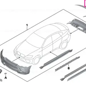 Retur ușor Spoiler spate negru mat PERFORMANCE - BMW
