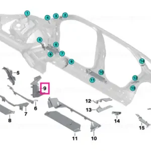 Shaped part, side member, right - BMW Reducere