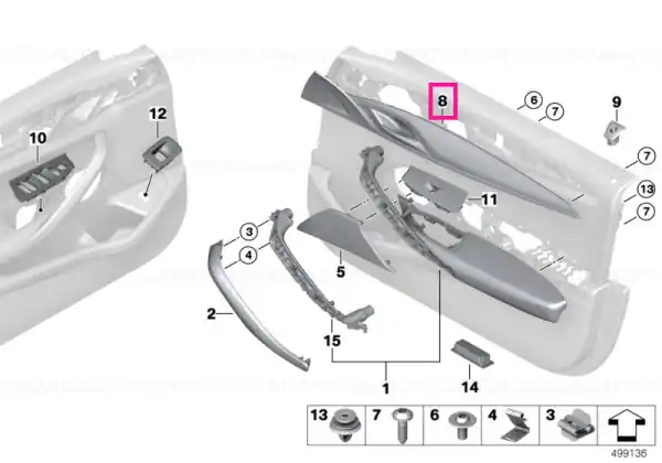 Decorative trim, Carbon, left - BMW Noutate