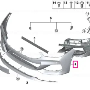 Cumpără acum Ornament pbumper, grunduit, față -M- - BMW
