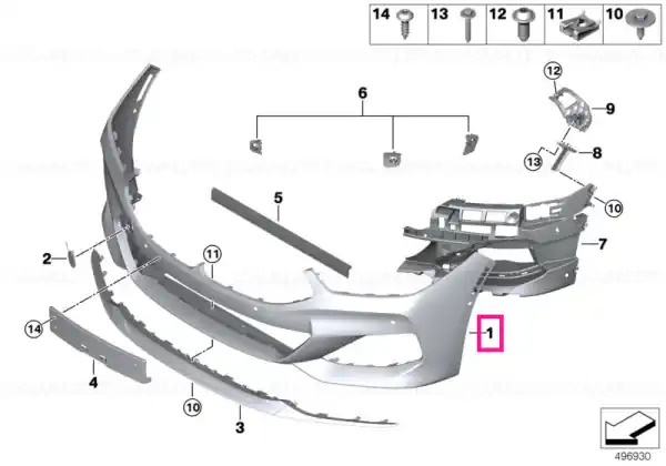 Cumpără acum Ornament pbumper, grunduit, față -M- - BMW