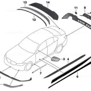 Rear diffuser, carbon M PERFORMANCE - BMW Cumpără online