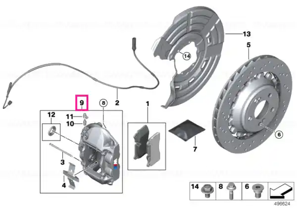 Retur gratuit Etrier frână stânga 18" - BMW