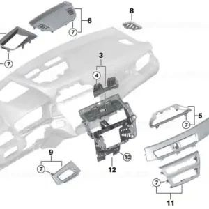 Trim bord aluminiu perie lungime pasager PERLGLANZ CHROM - BMW Preț redus