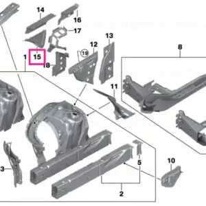 Cumpără online Capac montant suport, dreapta - BMW